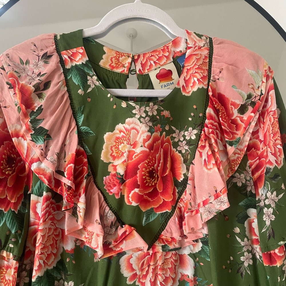 FARM Rio Green Floral Dress - Picture 4 of 6